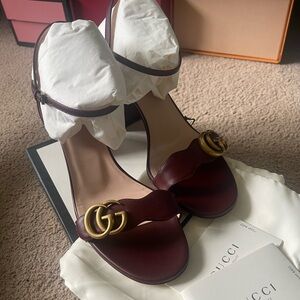Gucci Marmont Sandal - Bordeaux size 41